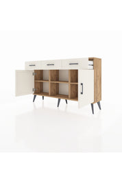 Arges Konsol 3 Raflı 3 Çekmeceli 3 Kapaklı 132x30x83 - S144M022V22A