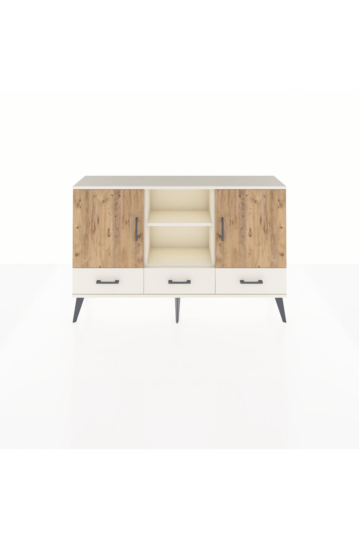 Arges Konsol 6 Raflı 3 Çekmeceli 3 Kapaklı 132x30x83 - S144M023V01A