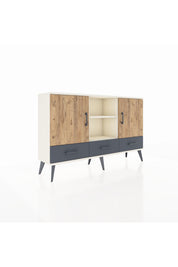 Arges Konsol 6 Raflı 3 Çekmeceli 3 Kapaklı 132x30x83 - S144M023V02A