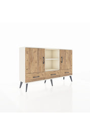 Arges Konsol 6 Raflı 3 Çekmeceli 3 Kapaklı 132x30x83 - S144M023V03A