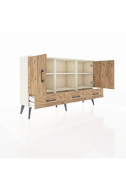 Arges Konsol 6 Raflı 3 Çekmeceli 3 Kapaklı 132x30x83 - S144M023V03A