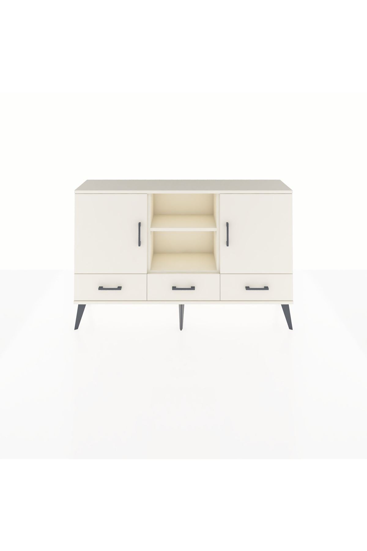 Arges Konsol 6 Raflı 3 Çekmeceli 3 Kapaklı 132x30x83 - S144M023V04A