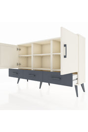 Arges Konsol 6 Raflı 3 Çekmeceli 3 Kapaklı 132x30x83 - S144M023V05A