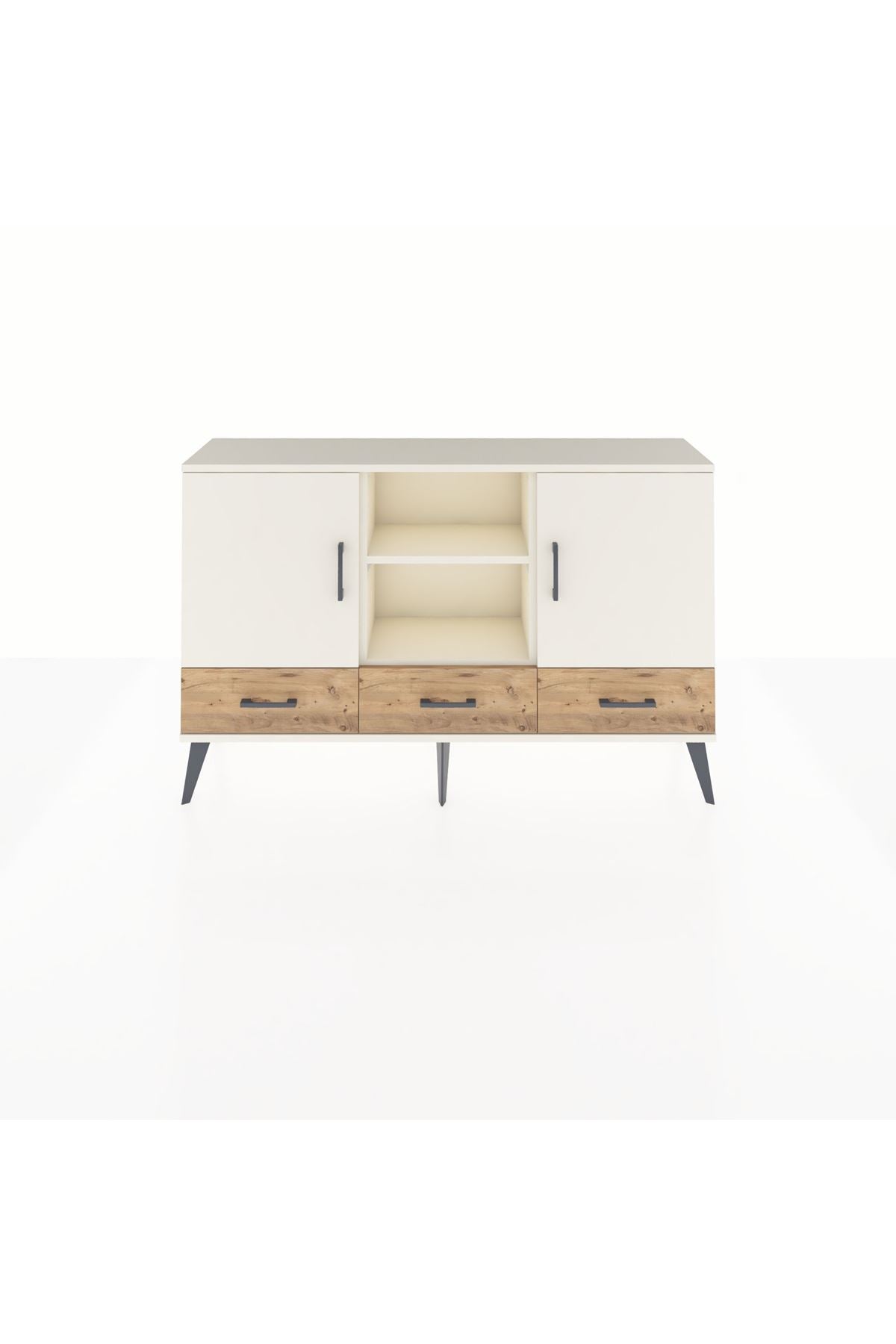 Arges Konsol 6 Raflı 3 Çekmeceli 3 Kapaklı 132x30x83 - S144M023V06A