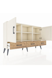 Arges Konsol 6 Raflı 3 Çekmeceli 3 Kapaklı 132x30x83 - S144M023V06A