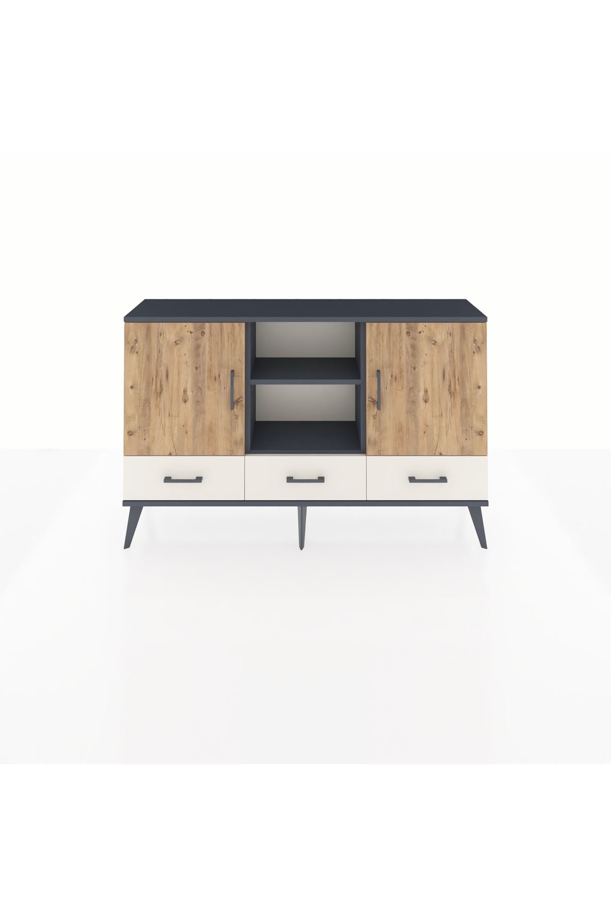 Arges Konsol 6 Raflı 3 Çekmeceli 3 Kapaklı 132x30x83 - S144M023V10A
