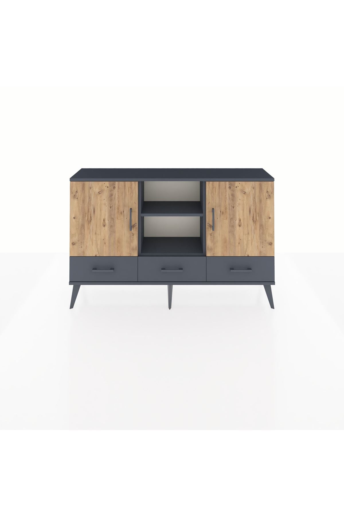 Arges Konsol 6 Raflı 3 Çekmeceli 3 Kapaklı 132x30x83 - S144M023V11A