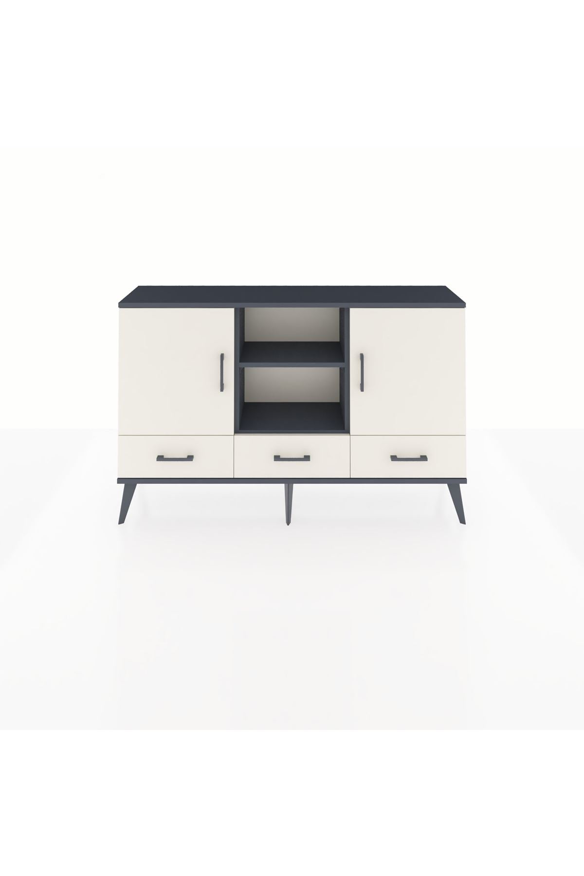 Arges Konsol 6 Raflı 3 Çekmeceli 3 Kapaklı 132x30x83 - S144M023V13A