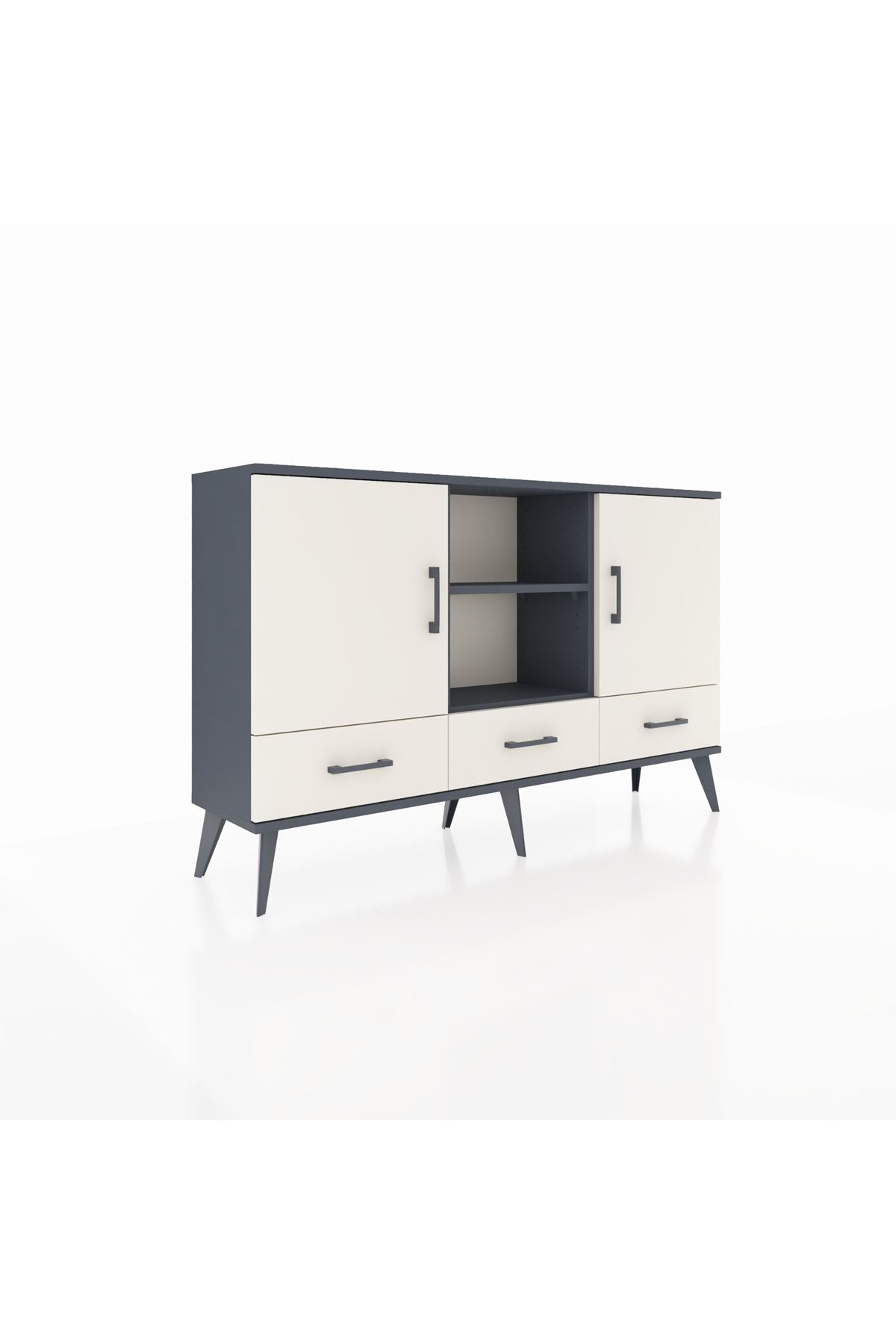 Arges Konsol 6 Raflı 3 Çekmeceli 3 Kapaklı 132x30x83 - S144M023V13A