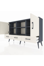 Arges Konsol 6 Raflı 3 Çekmeceli 3 Kapaklı 132x30x83 - S144M023V13A