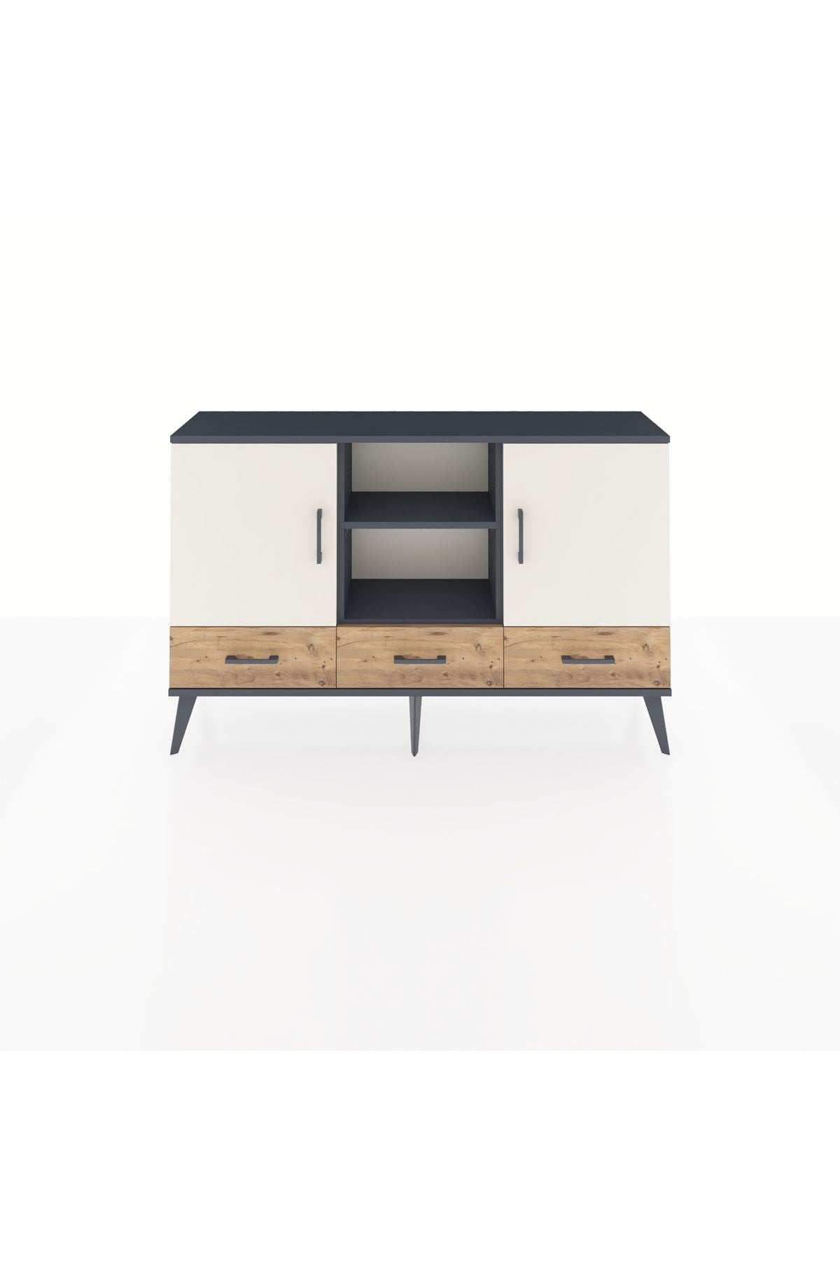 Arges Konsol 6 Raflı 3 Çekmeceli 3 Kapaklı 132x30x83 - S144M023V15A