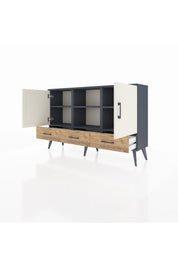 Arges Konsol 6 Raflı 3 Çekmeceli 3 Kapaklı 132x30x83 - S144M023V15A