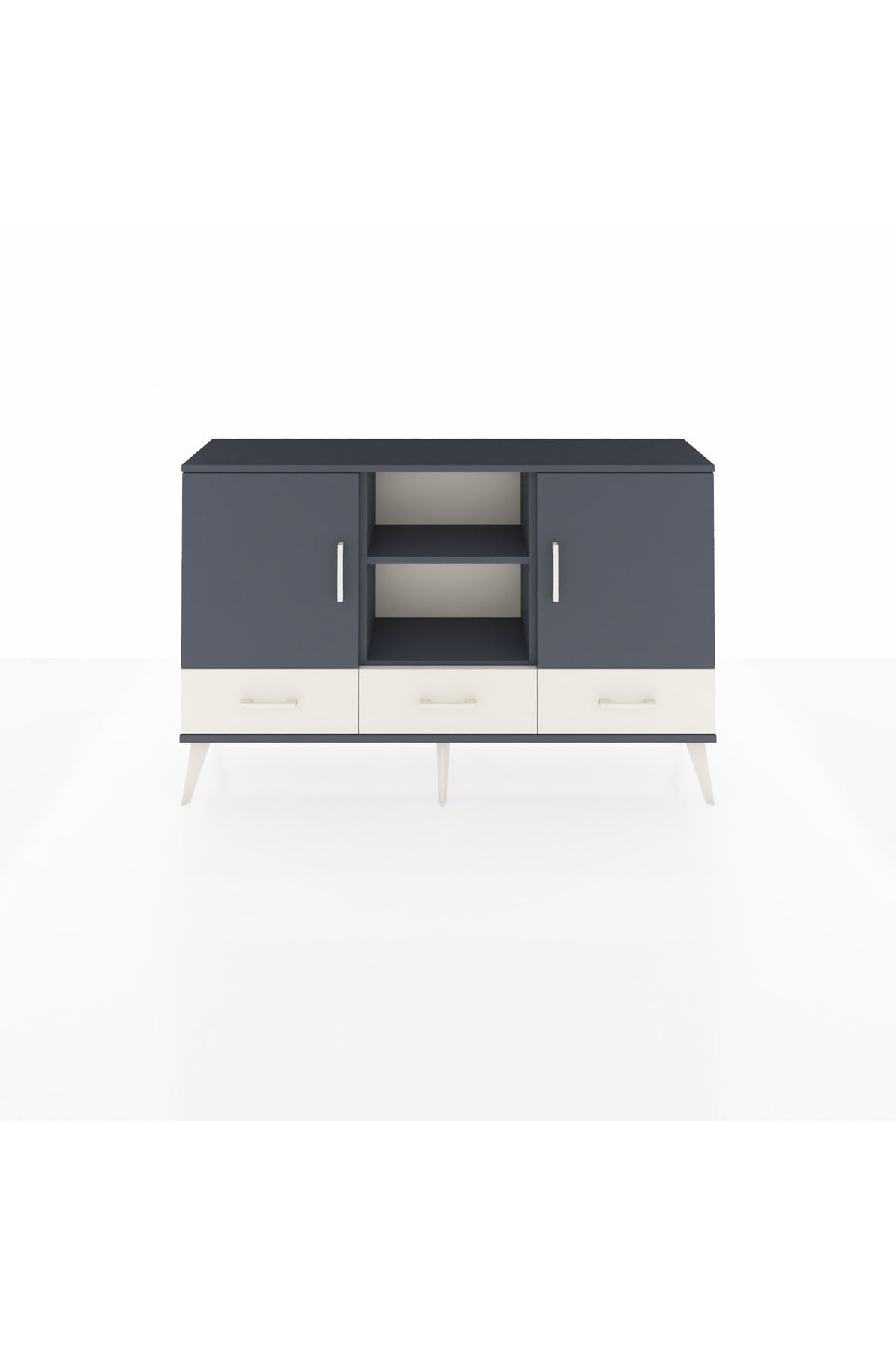 Arges Konsol 6 Raflı 3 Çekmeceli 3 Kapaklı 132x30x83 - S144M023V16A