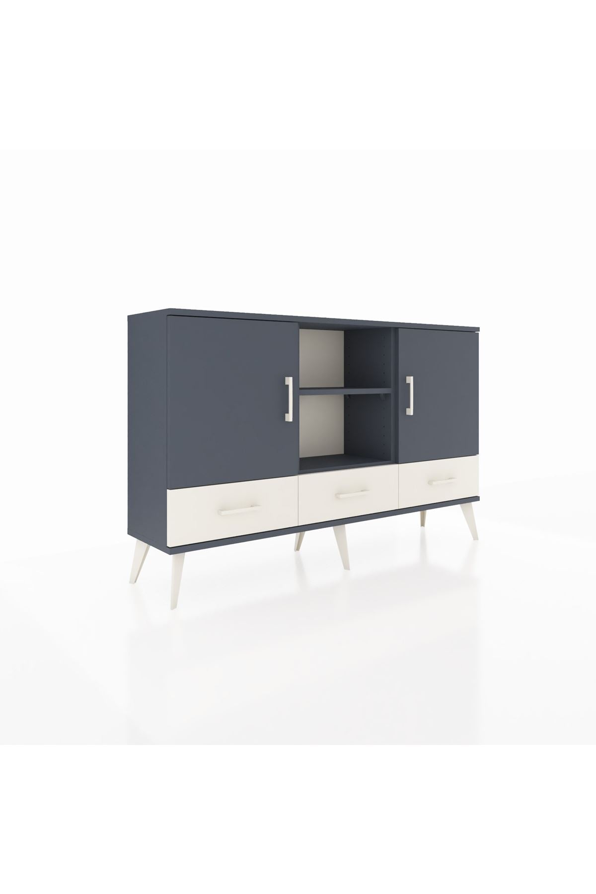 Arges Konsol 6 Raflı 3 Çekmeceli 3 Kapaklı 132x30x83 - S144M023V16A