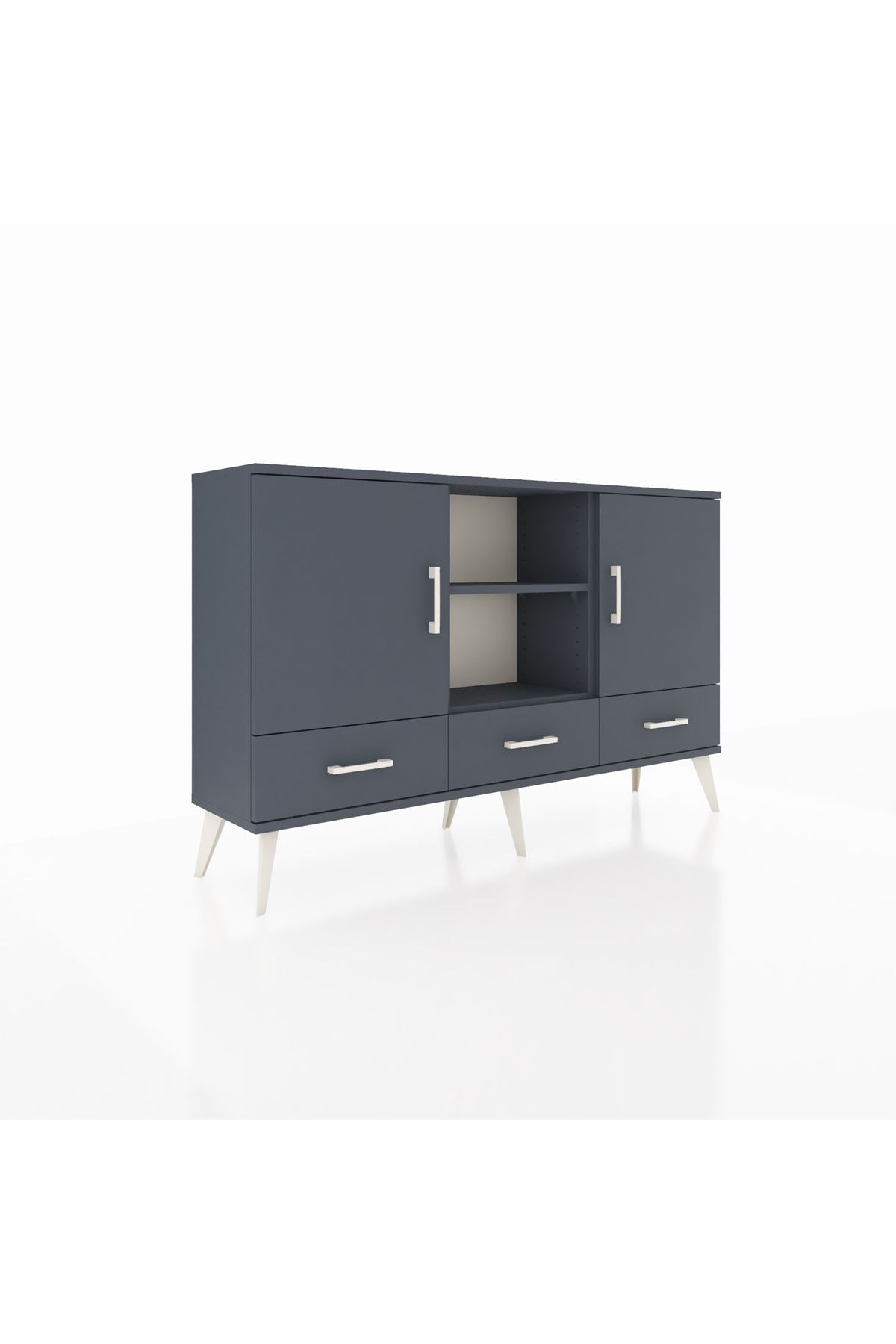Arges Konsol 6 Raflı 3 Çekmeceli 3 Kapaklı 132x30x83 - S144M023V17A