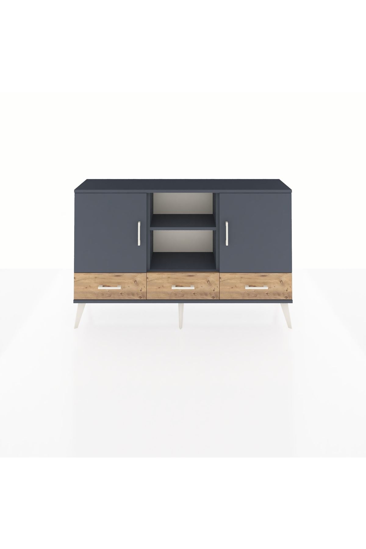 Arges Konsol 6 Raflı 3 Çekmeceli 3 Kapaklı 132x30x83 - S144M023V18A