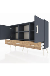 Arges Konsol 6 Raflı 3 Çekmeceli 3 Kapaklı 132x30x83 - S144M023V18A