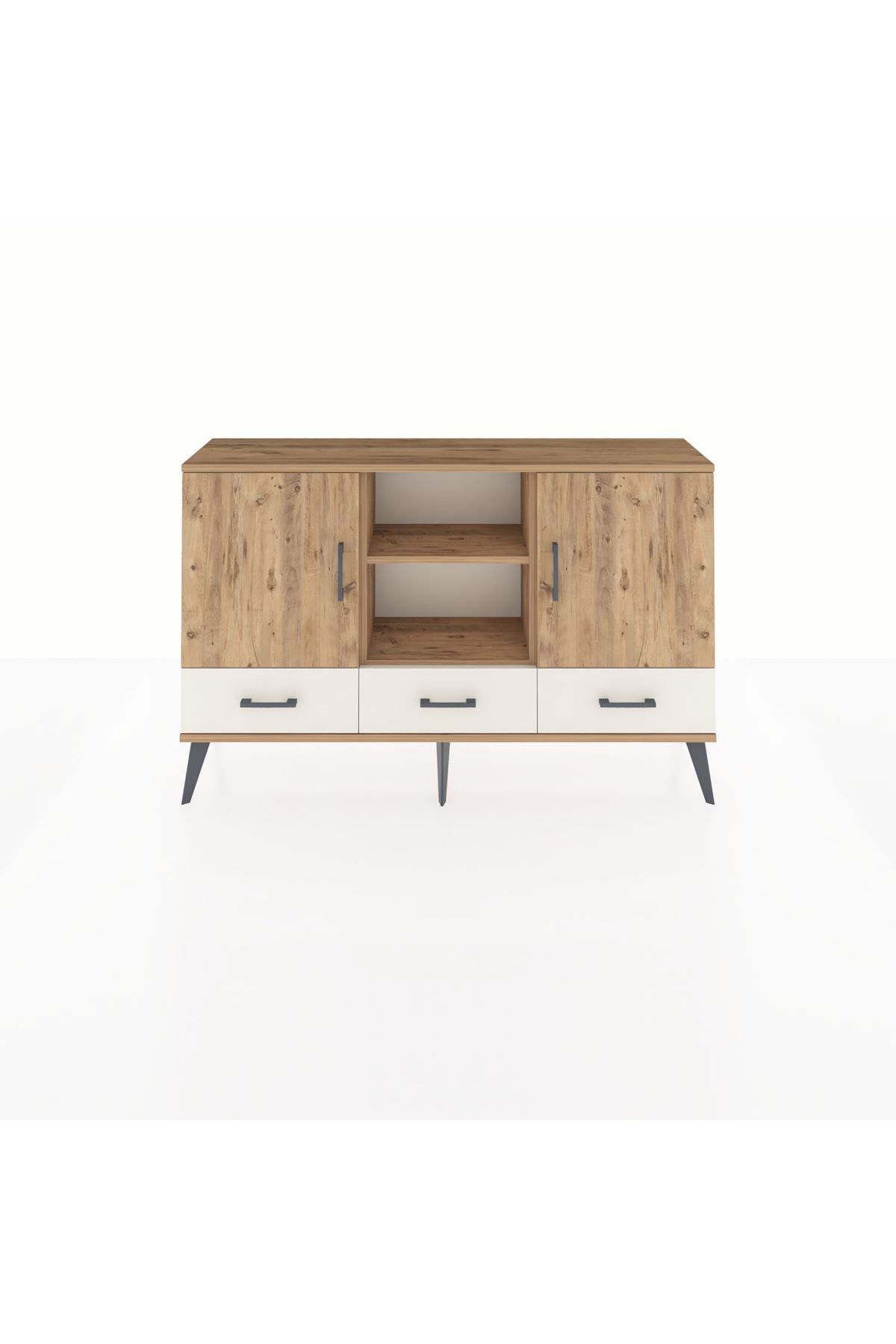 Arges Konsol 6 Raflı 3 Çekmeceli 3 Kapaklı 132x30x83 - S144M023V19A