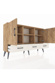 Arges Konsol 6 Raflı 3 Çekmeceli 3 Kapaklı 132x30x83 - S144M023V19A