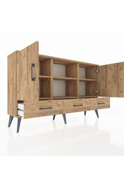 Arges Konsol 6 Raflı 3 Çekmeceli 3 Kapaklı 132x30x83 - S144M023V21A