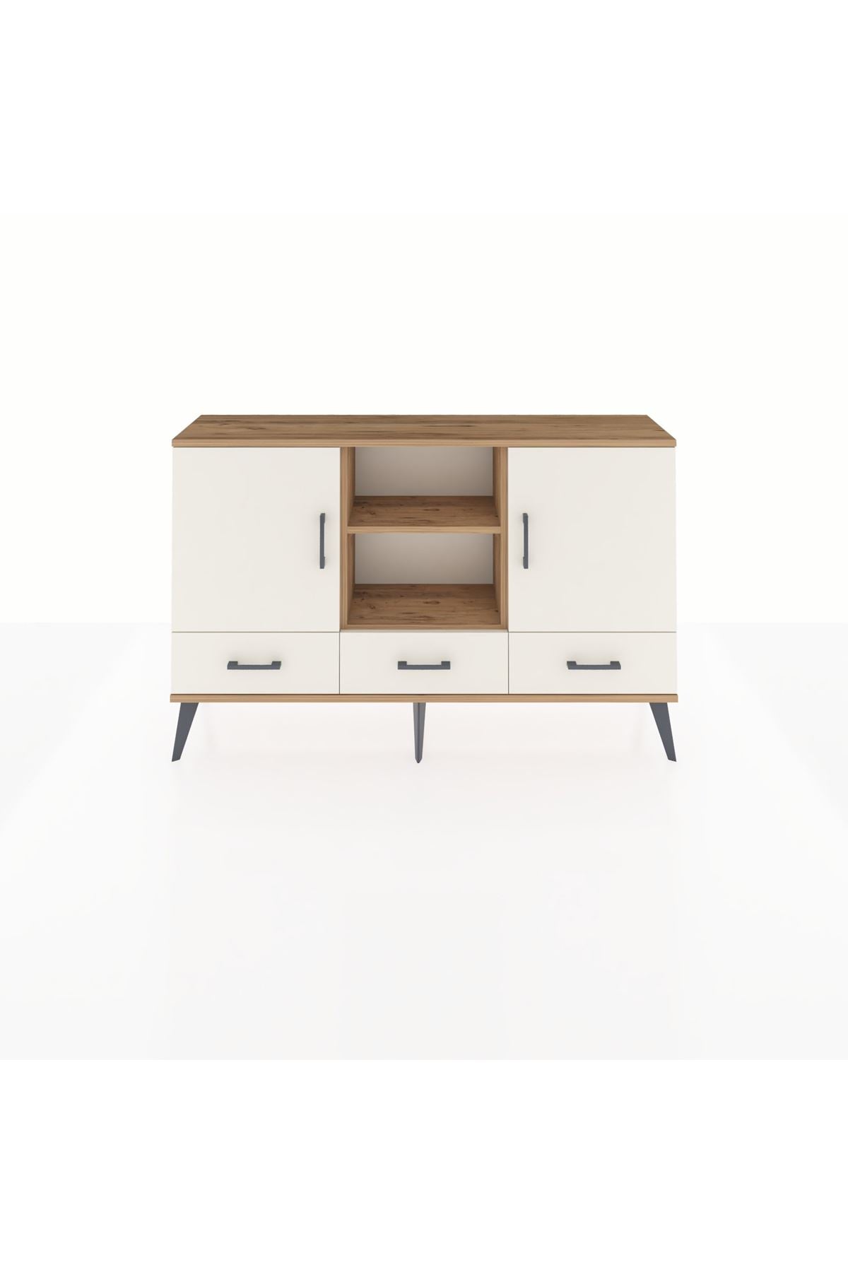 Arges Konsol 6 Raflı 3 Çekmeceli 3 Kapaklı 132x30x83 - S144M023V22A