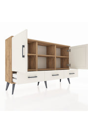 Arges Konsol 6 Raflı 3 Çekmeceli 3 Kapaklı 132x30x83 - S144M023V22A