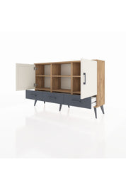 Arges Konsol 6 Raflı 3 Çekmeceli 3 Kapaklı 132x30x83 - S144M023V23A