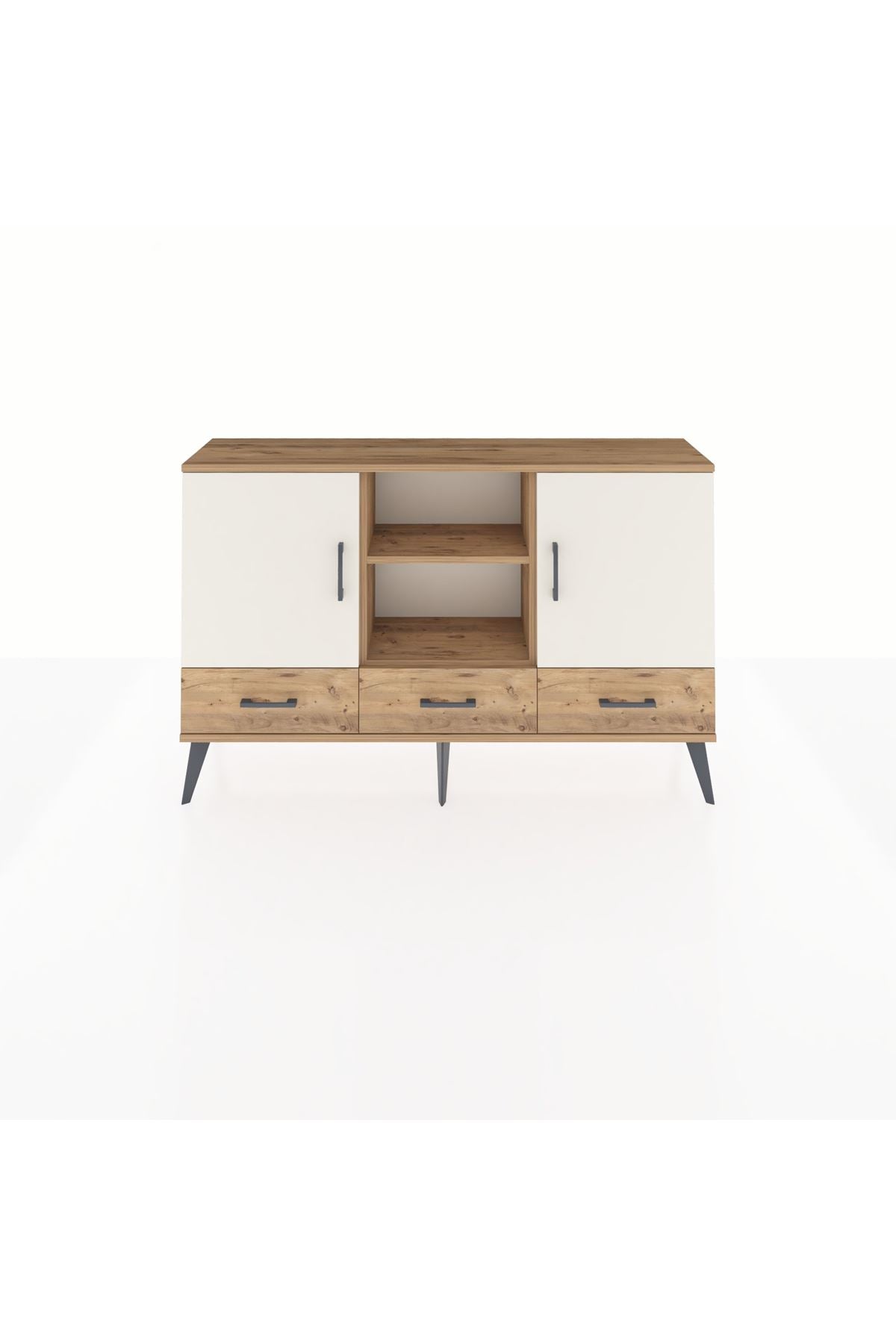 Arges Konsol 6 Raflı 3 Çekmeceli 3 Kapaklı 132x30x83 - S144M023V24A