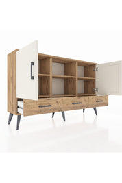 Arges Konsol 6 Raflı 3 Çekmeceli 3 Kapaklı 132x30x83 - S144M023V24A