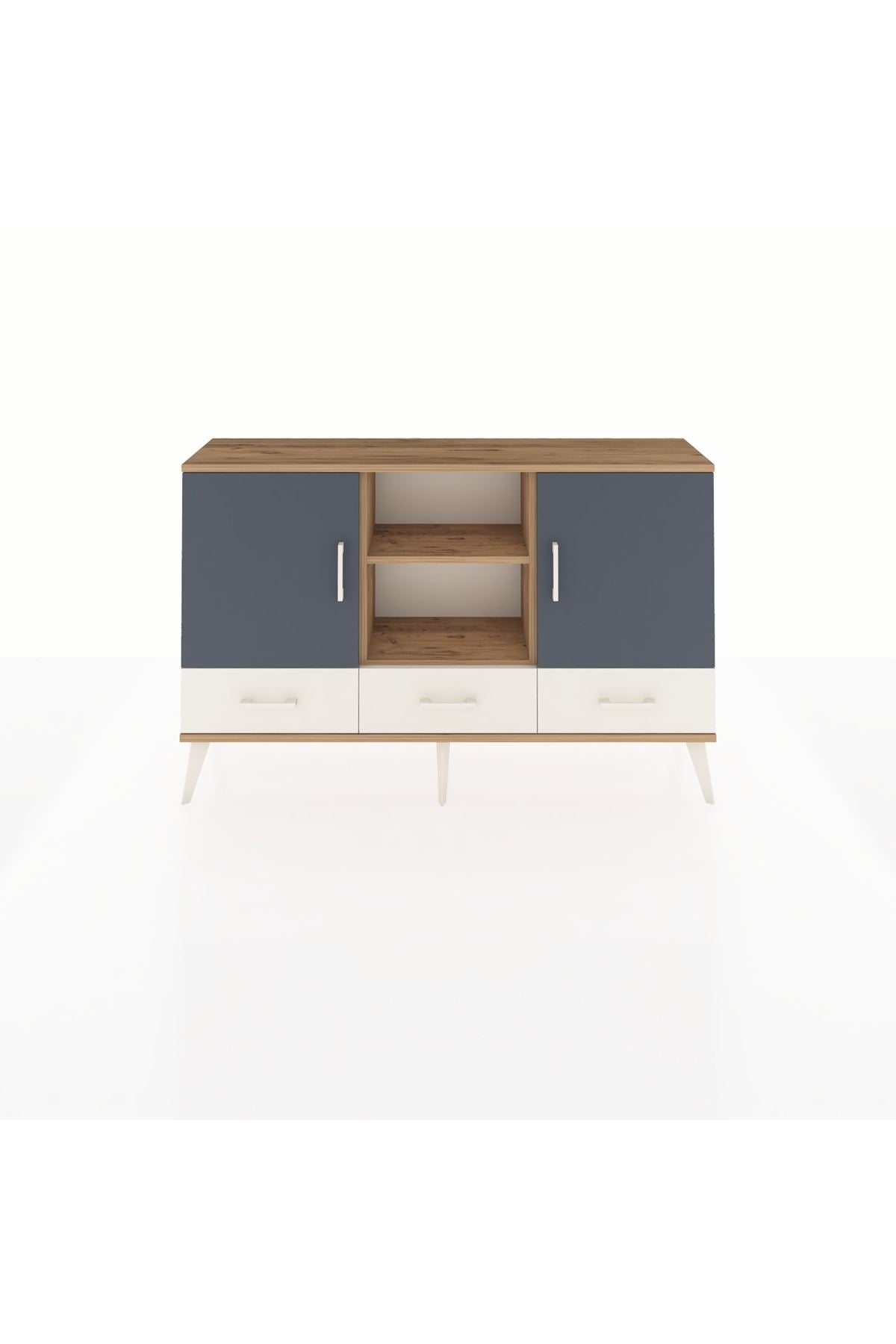 Arges Konsol 6 Raflı 3 Çekmeceli 3 Kapaklı 132x30x83 - S144M023V25A