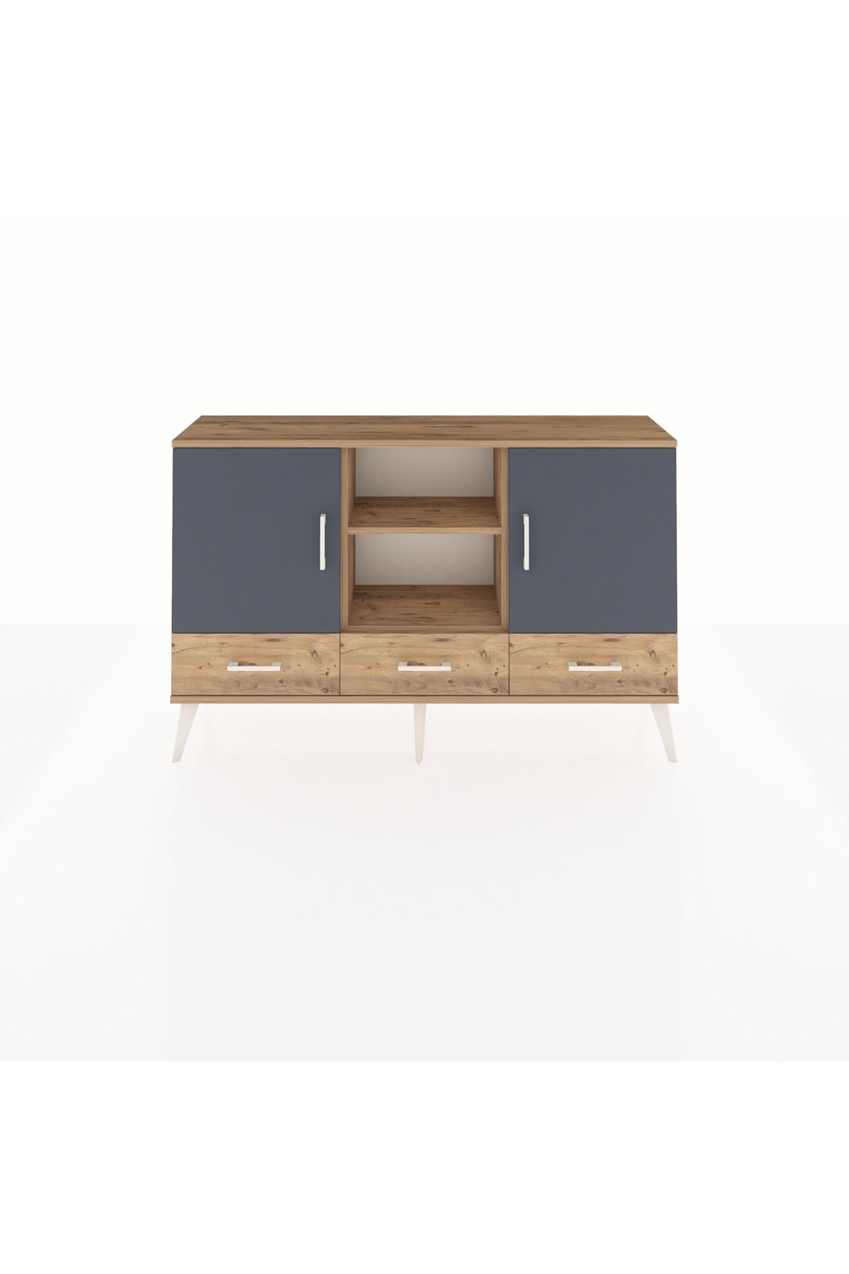 Arges Konsol 6 Raflı 3 Çekmeceli 3 Kapaklı 132x30x83 - S144M023V27A