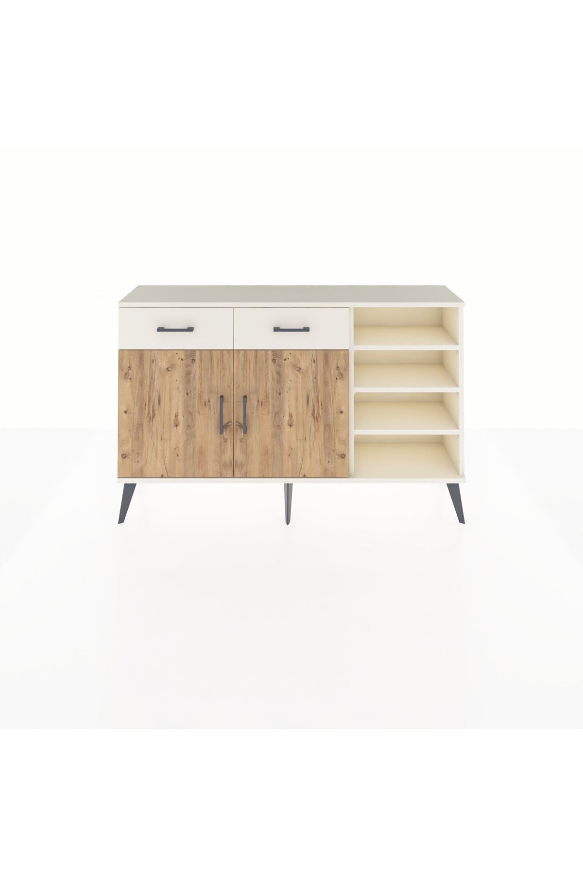 Arges Konsol 5 Raflı 2 Çekmeceli 2 Kapaklı 132x30x83 - S144M024V01A