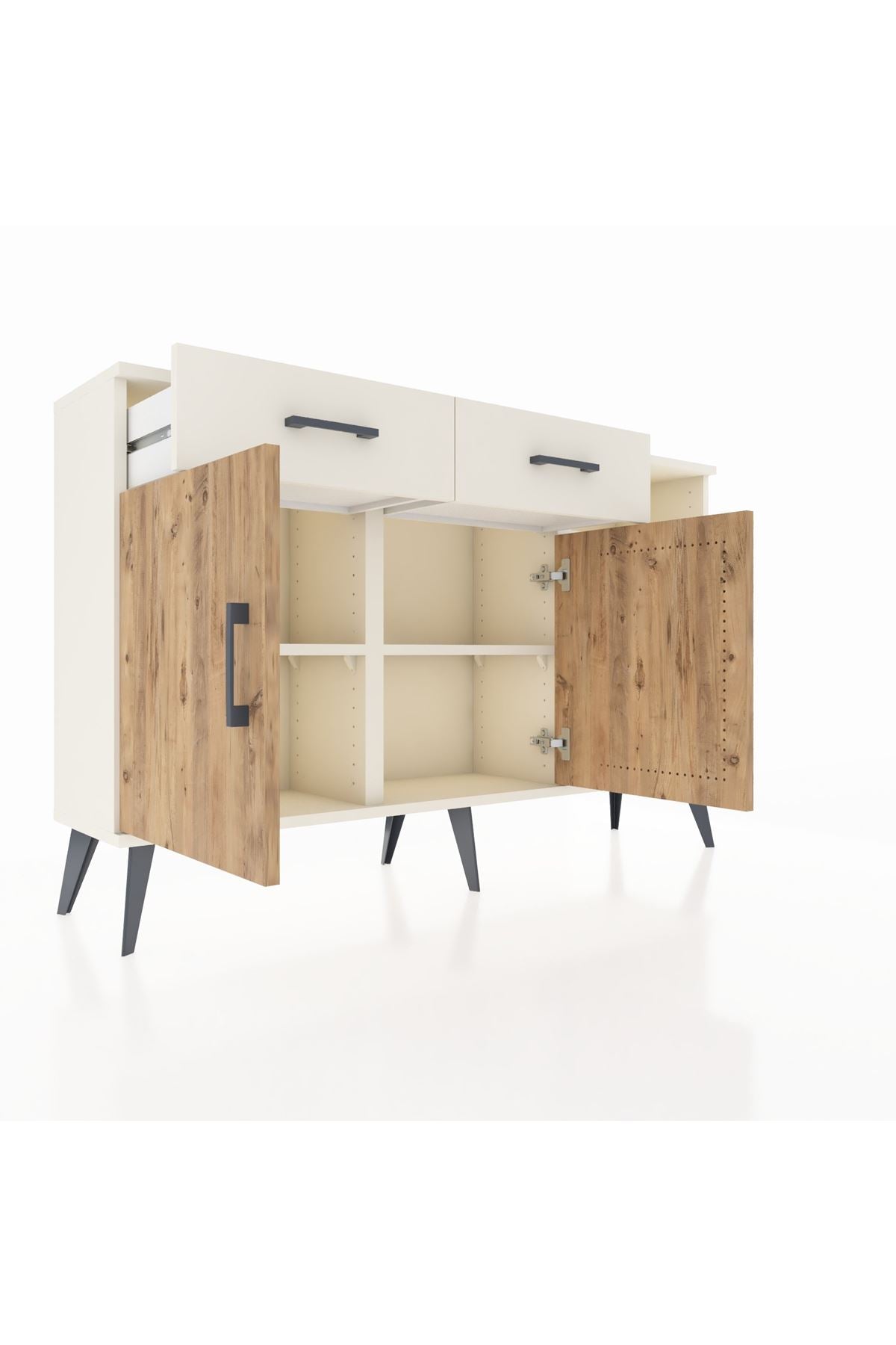 Arges Konsol 5 Raflı 2 Çekmeceli 2 Kapaklı 132x30x83 - S144M024V01A