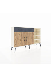 Arges Konsol 5 Raflı 2 Çekmeceli 2 Kapaklı 132x30x83 - S144M024V02A