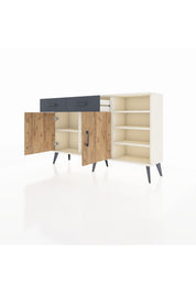 Arges Konsol 5 Raflı 2 Çekmeceli 2 Kapaklı 132x30x83 - S144M024V02A