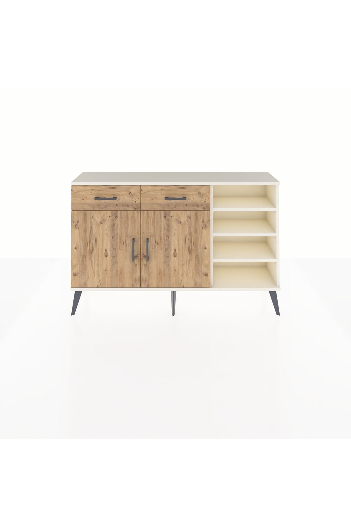 Arges Konsol 5 Raflı 2 Çekmeceli 2 Kapaklı 132x30x83 - S144M024V03A