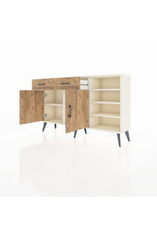 Arges Konsol 5 Raflı 2 Çekmeceli 2 Kapaklı 132x30x83 - S144M024V03A