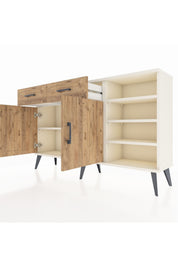 Arges Konsol 5 Raflı 2 Çekmeceli 2 Kapaklı 132x30x83 - S144M024V03A