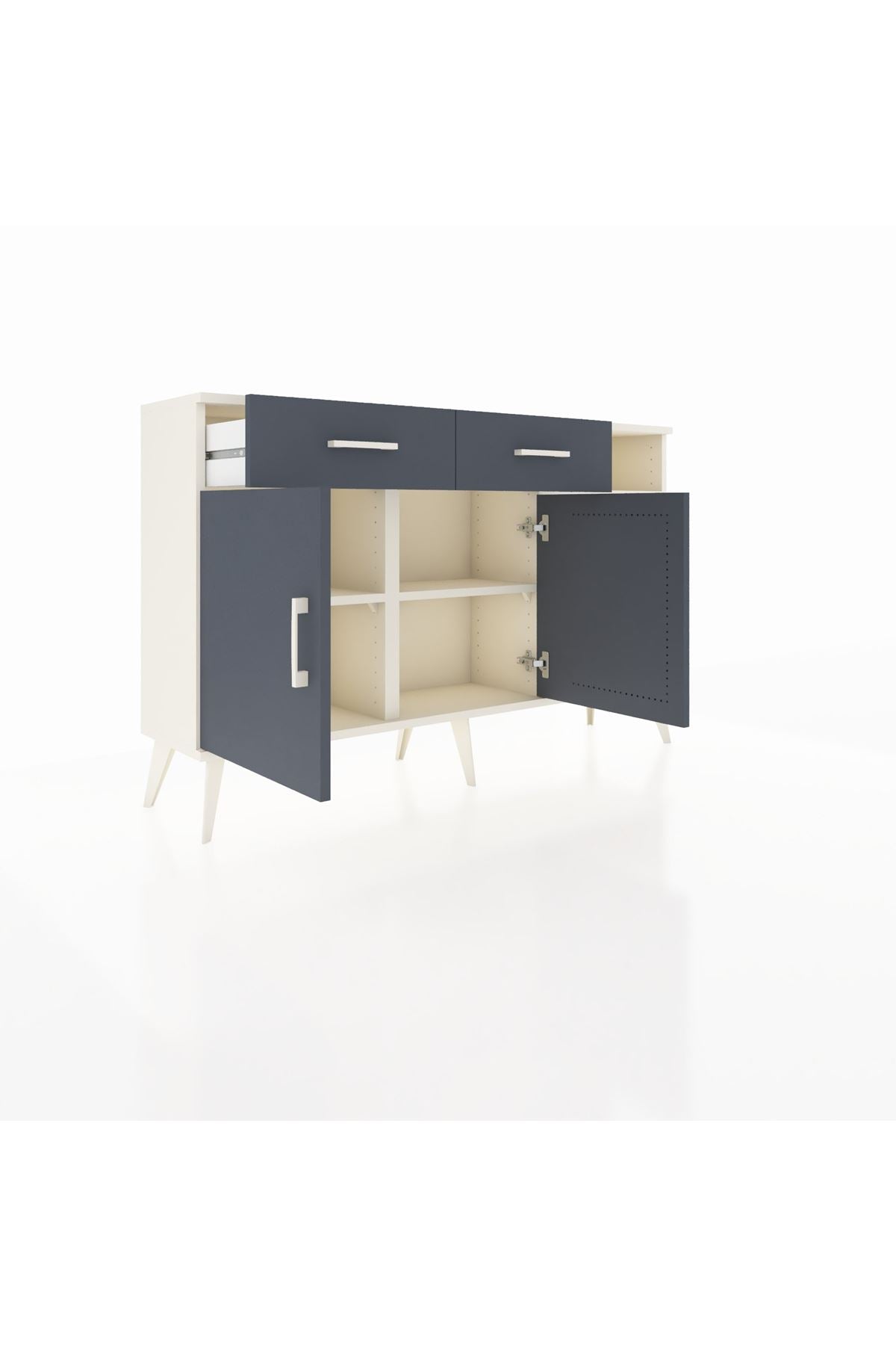 Arges Konsol 5 Raflı 2 Çekmeceli 2 Kapaklı 132x30x83 - S144M024V08A