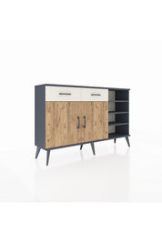 Arges Konsol 5 Raflı 2 Çekmeceli 2 Kapaklı 132x30x83 - S144M024V10A