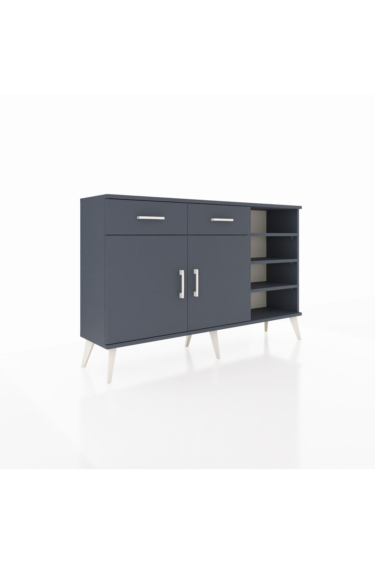 Arges Konsol 5 Raflı 2 Çekmeceli 2 Kapaklı 132x30x83 - S144M024V17A