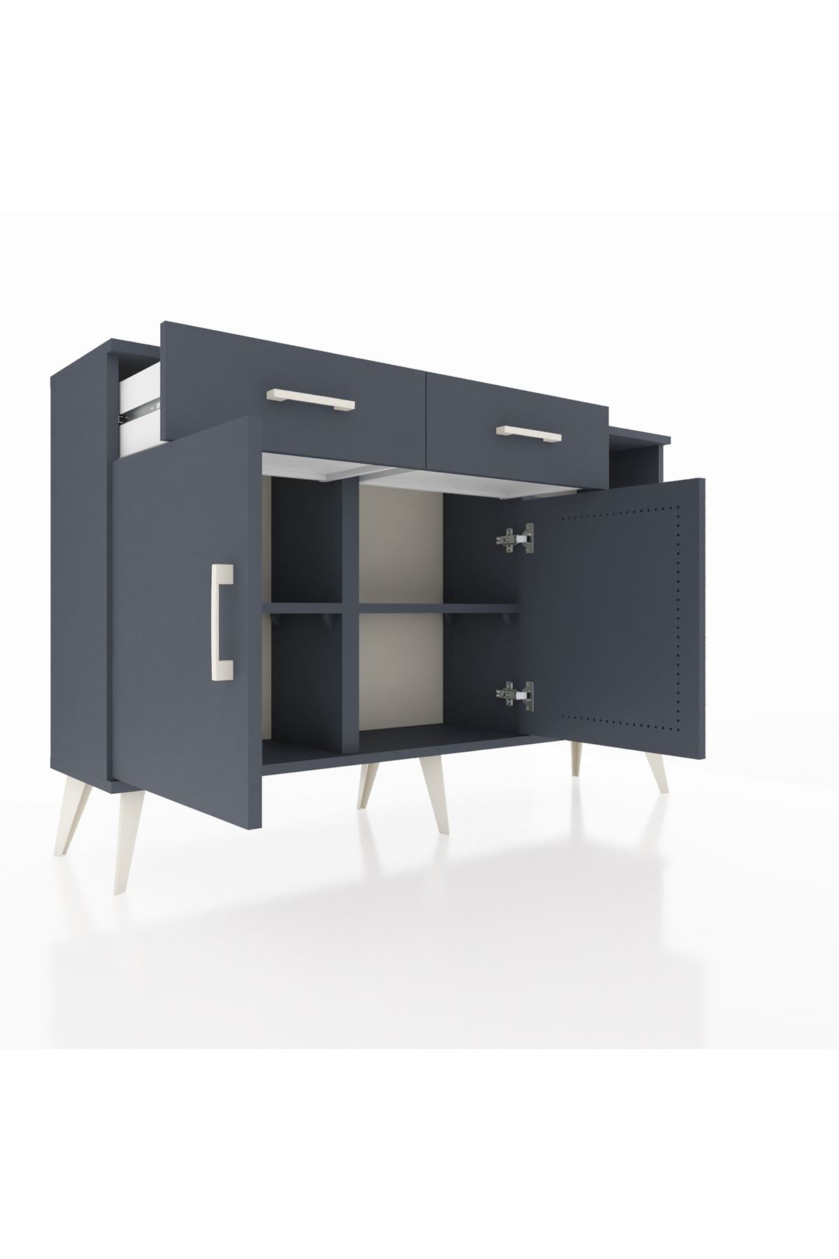 Arges Konsol 5 Raflı 2 Çekmeceli 2 Kapaklı 132x30x83 - S144M024V17A