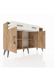 Arges Konsol 5 Raflı 2 Çekmeceli 2 Kapaklı 132x30x83 - S144M024V19A