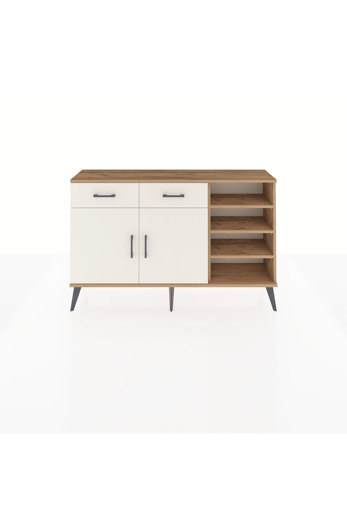 Arges Konsol 5 Raflı 2 Çekmeceli 2 Kapaklı 132x30x83 - S144M024V22A
