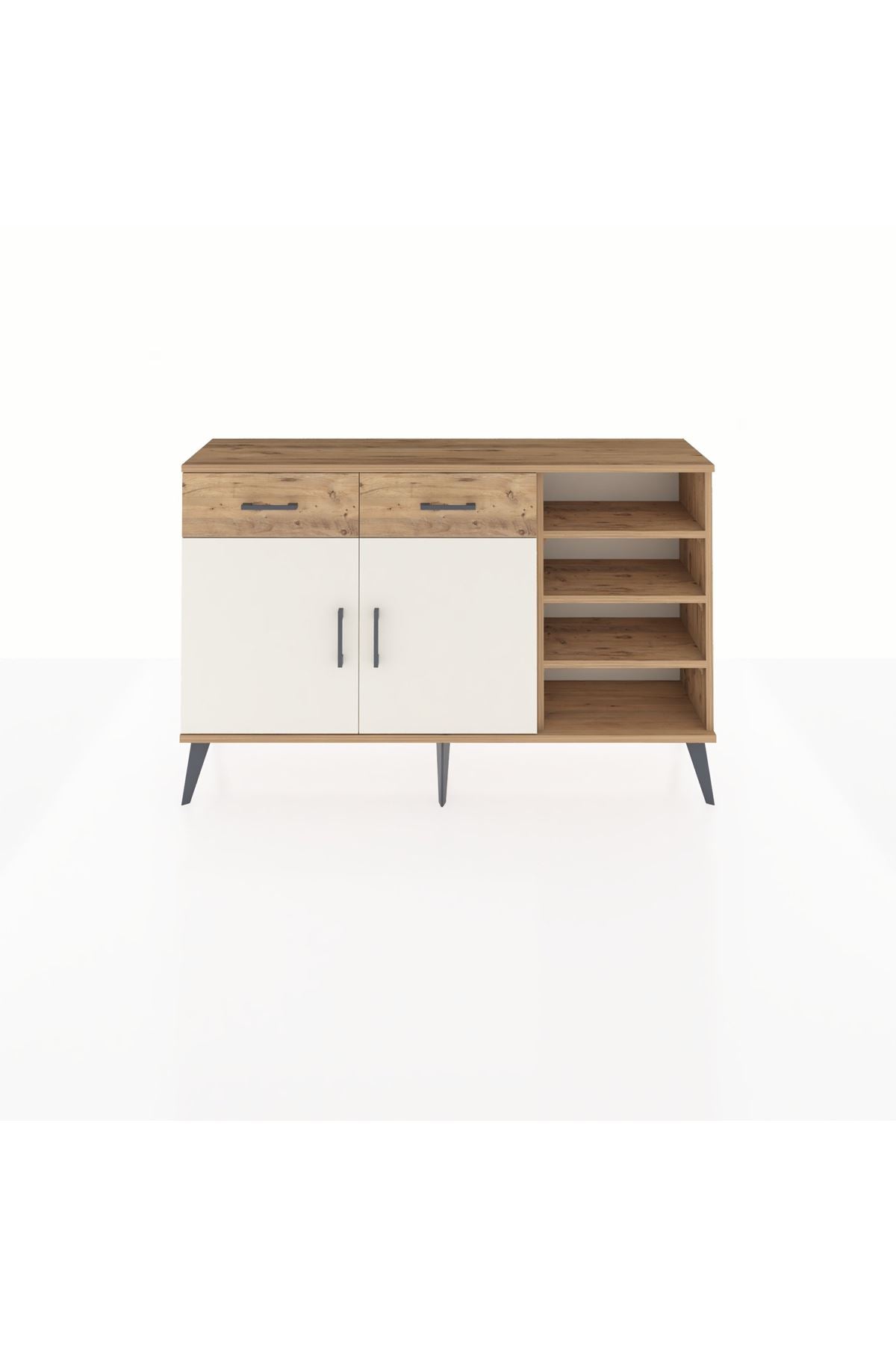 Arges Konsol 5 Raflı 2 Çekmeceli 2 Kapaklı 132x30x83 - S144M024V24A