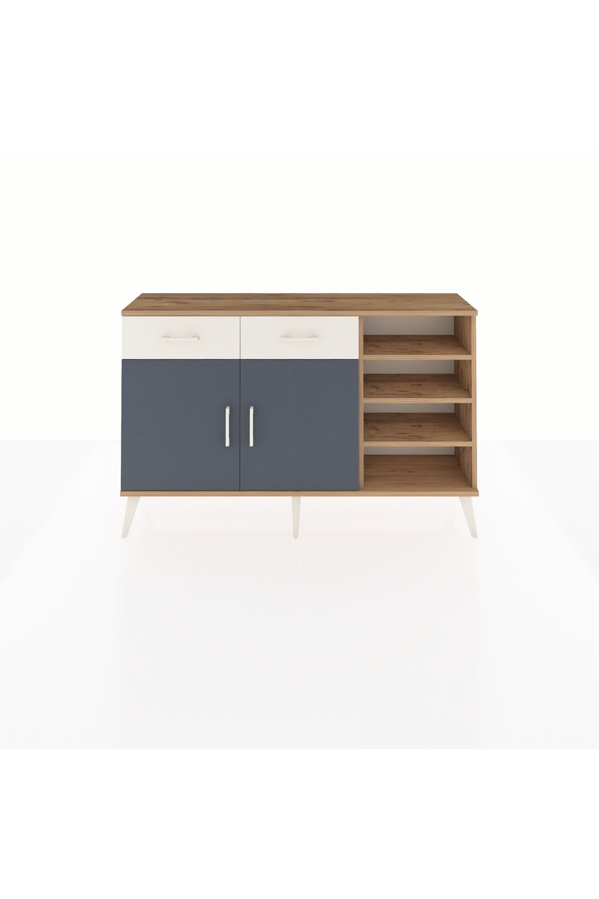 Arges Konsol 5 Raflı 2 Çekmeceli 2 Kapaklı 132x30x83 - S144M024V25A