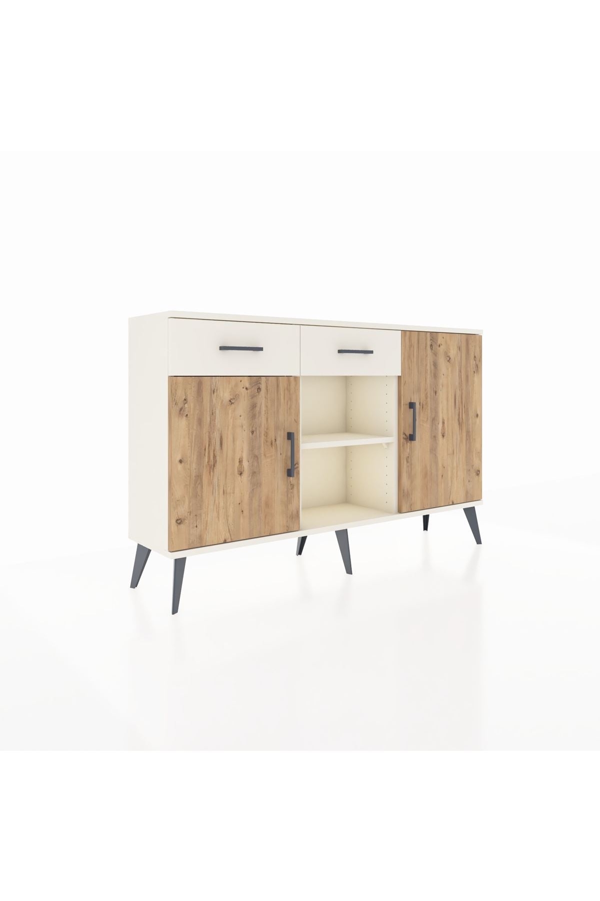 Arges Konsol 3 Raflı 2 Çekmeceli 3 Kapaklı 132x30x83 - S144M025V01A