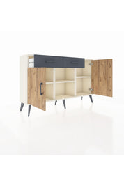 Arges Konsol 3 Raflı 2 Çekmeceli 3 Kapaklı 132x30x83 - S144M025V02A