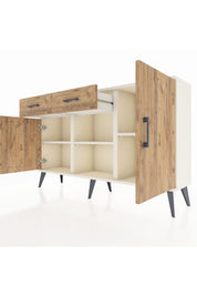 Arges Konsol 3 Raflı 2 Çekmeceli 3 Kapaklı 132x30x83 - S144M025V03A
