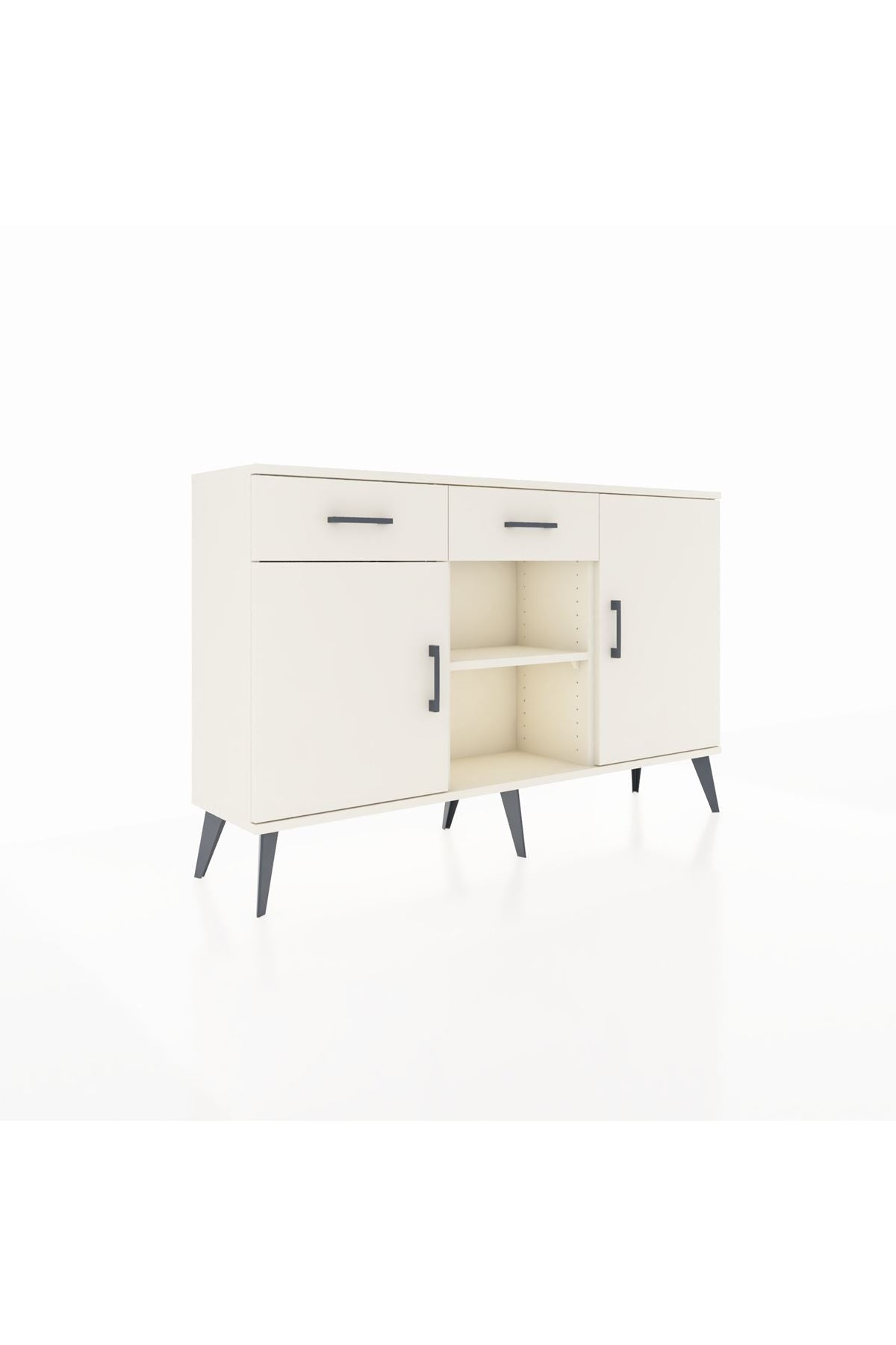 Arges Konsol 3 Raflı 2 Çekmeceli 3 Kapaklı 132x30x83 - S144M025V04A